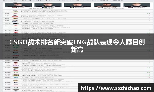 CSGO战术排名新突破LNG战队表现令人瞩目创新高